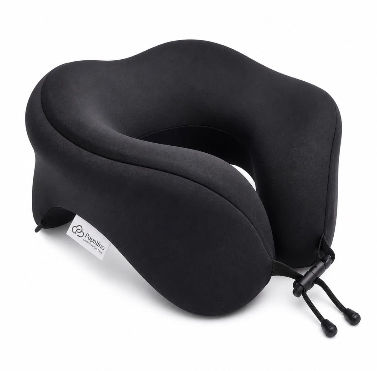 Popalino® Nekkussen Vliegtuig - Reiskussen Auto - Memory Foam - Zwart